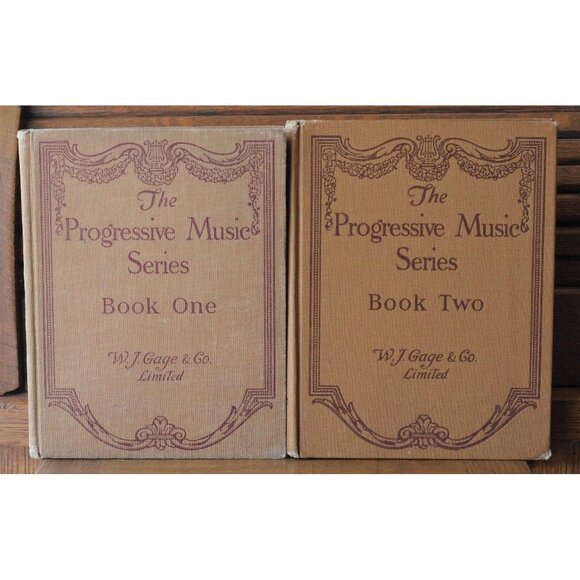 The Progressive Music Series Books One and Two, W. J. Gage, 1930, 1935 Vintage - Picture 1 of 9